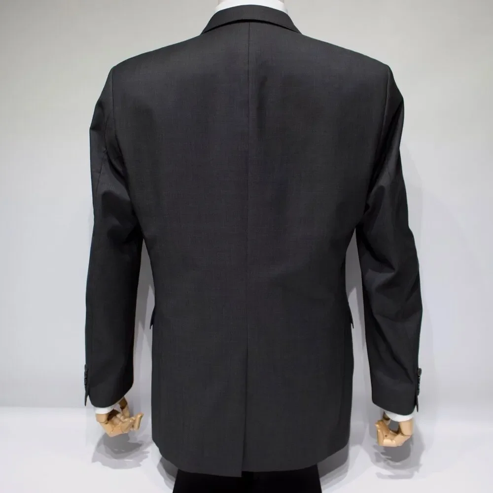 VTG Hugo Boss Black 100% Virgin Wool 2-Button Blazer Made in USA Men Size 40L